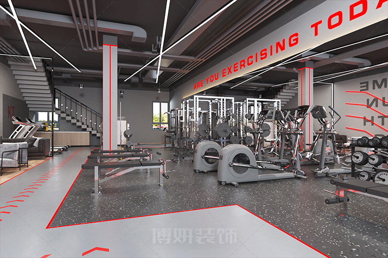 杭州健身中心装修,健身中心装潢设计,健身中心装修效果图,杭州健身中心装修公司