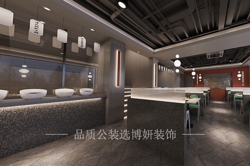 杭州现代简约中式饭店装修设计案例