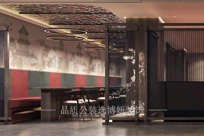 杭州现代新中式饭店的装修设计方案