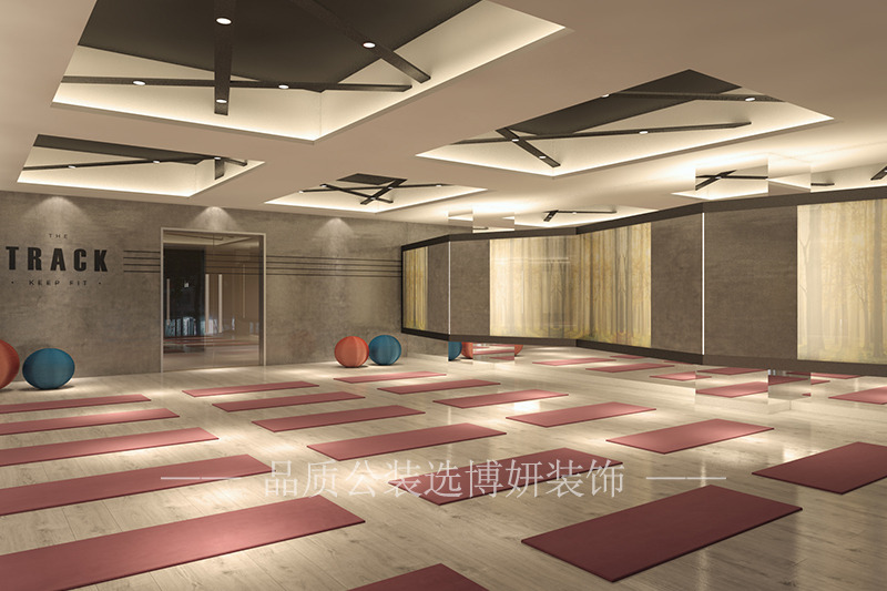 杭州現代科技風健身房裝修設計方案