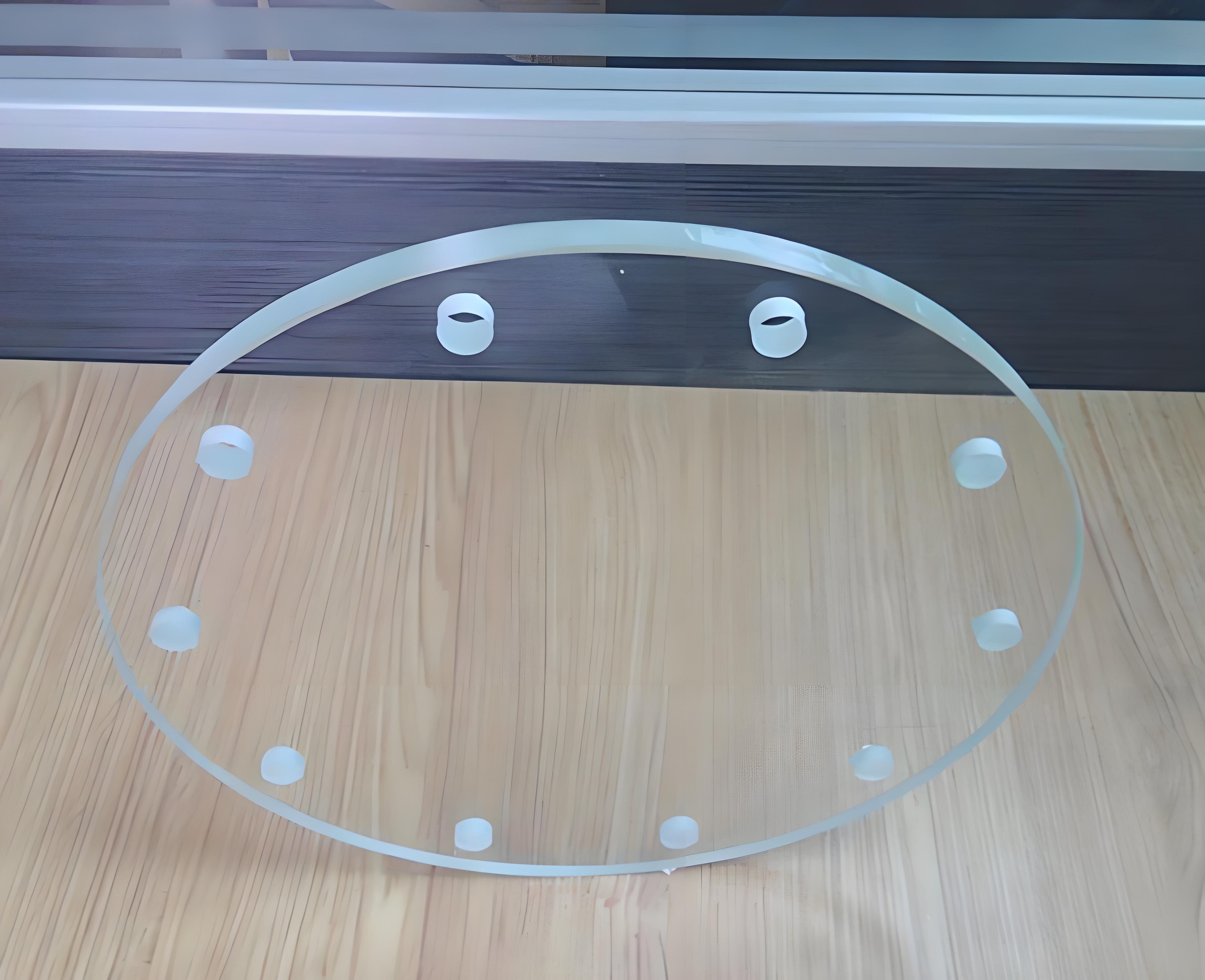 Water jet cutting glass opening
