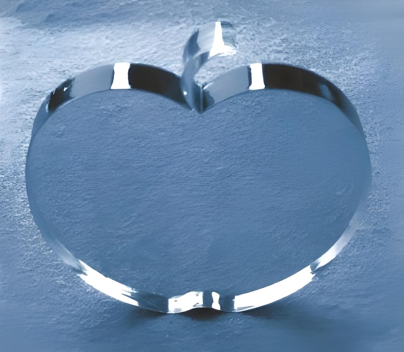 Water jet cutting graphics apple