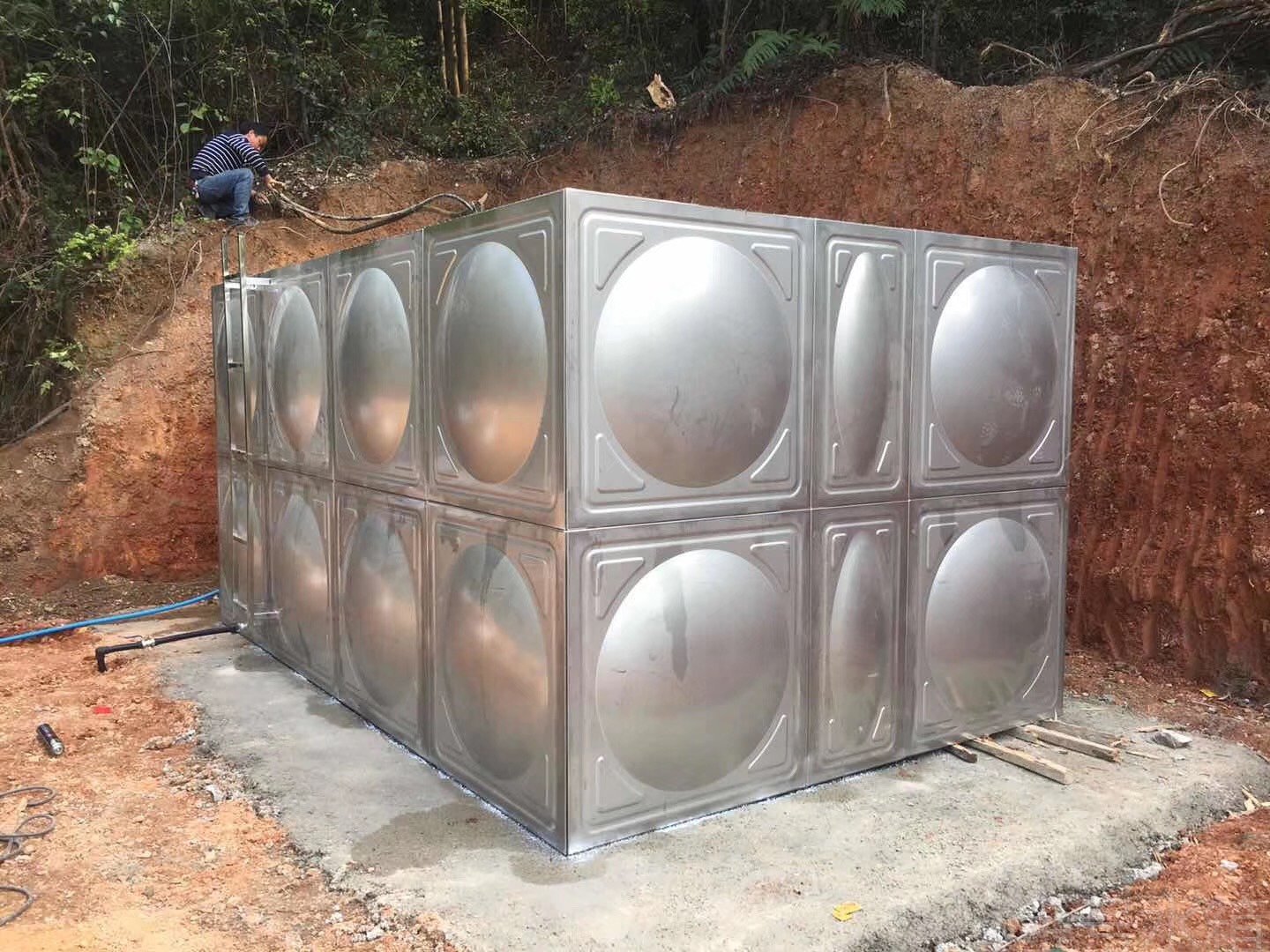 拼装式消防不锈钢水箱 组合式生活水箱 工厂生活储水箱